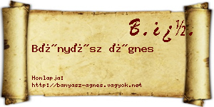 Bányász Ágnes névjegykártya