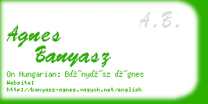 agnes banyasz business card